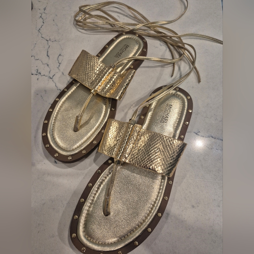 Michael Kors Metallic Gold Sandals